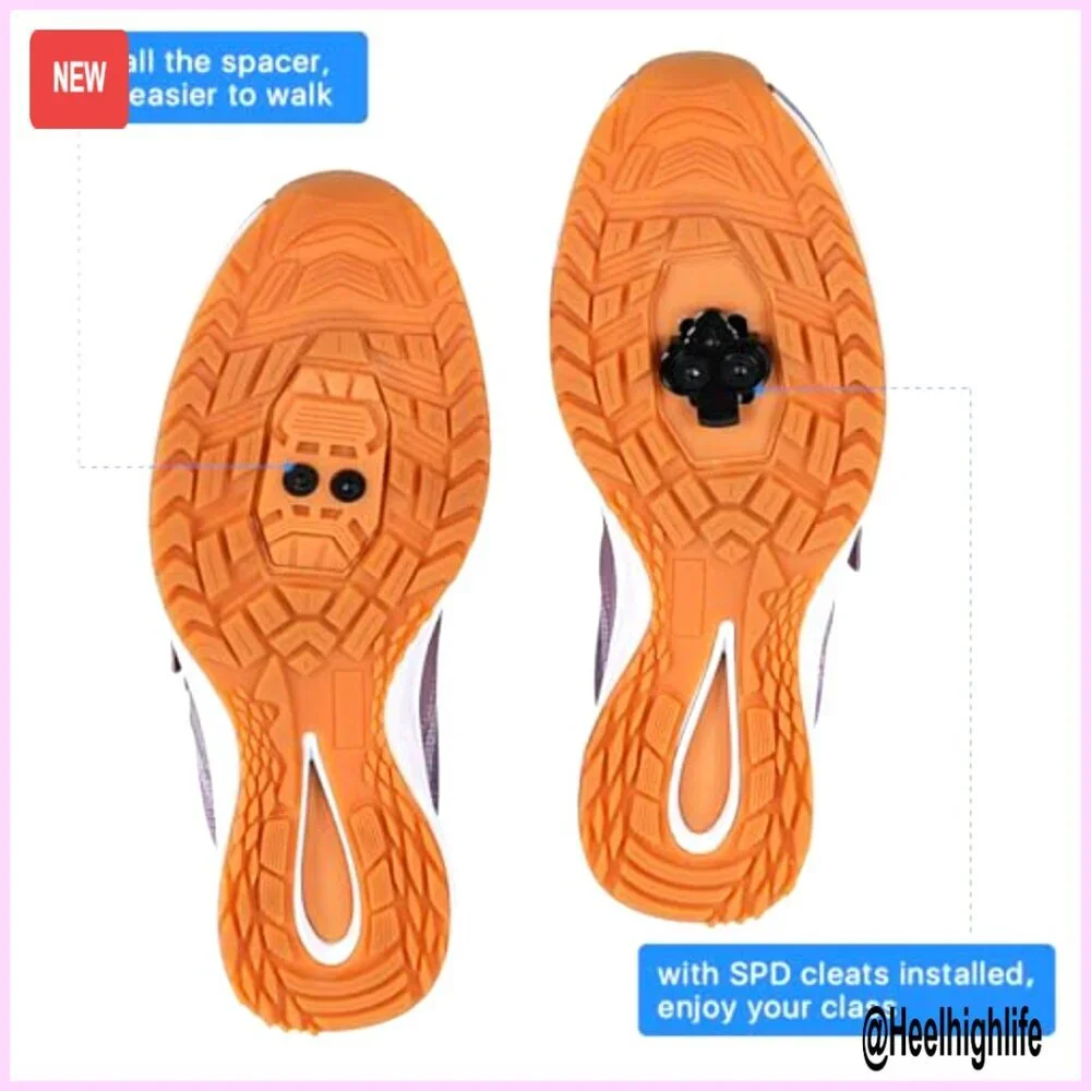 Women's Indoor Cycling Shoes with SPD Cleats, Breathable Mesh, Lightweight